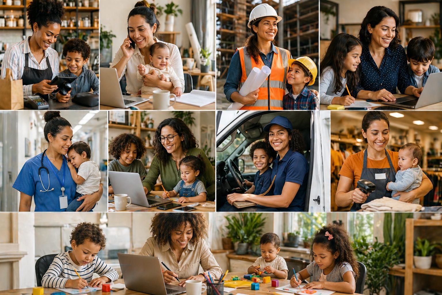 Dia das Mães no RH com colaboradoras em diferentes realidades de trabalho e maternidade