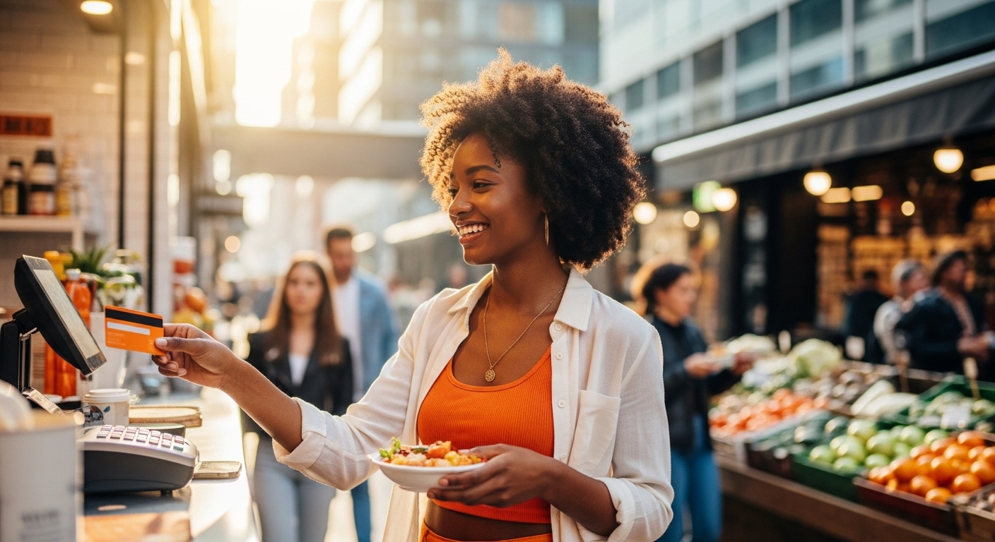 Vale alimentação e vale refeição unificados em um único cartão de benefícios flexíveis.
